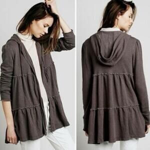 Free People Tiered Trapeze Zip up